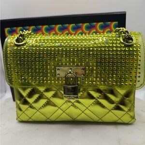 *SOLD* Kurt Geiger Mini Brixton Luxe Green Studded Bag